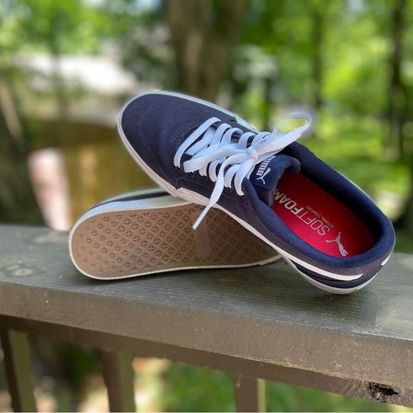 PUMA SHOES BLUE/WHITE SIZE 9 men’s SIZE 10.5 wemons - Picture 5 of 5